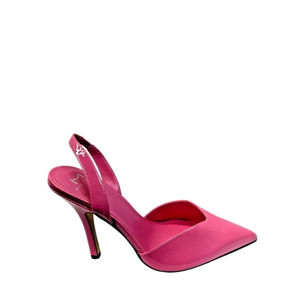 Marc Fisher Hot Pink Patent Slingback Heels |‎ Pointed Toe Size 9 - Picture 2 of 16